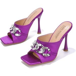 Cape Robbin Disteny Sexy Stiletto High Heels, Square Open Toe Shoes Heels